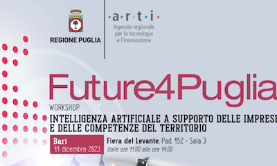 Opportunità: WORKSHOP su “Intelligenza Artificiale a supporto delle imprese e delle competenze del territorio”
